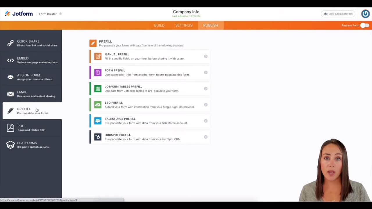 SSO Prefill in Jotform