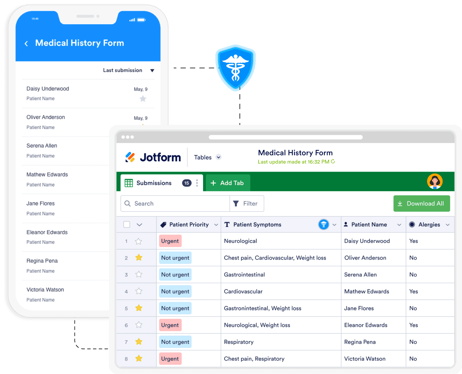 Secure Mobile Medical Data Collection
