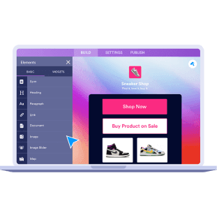 Drag and drop forms and features to your app.