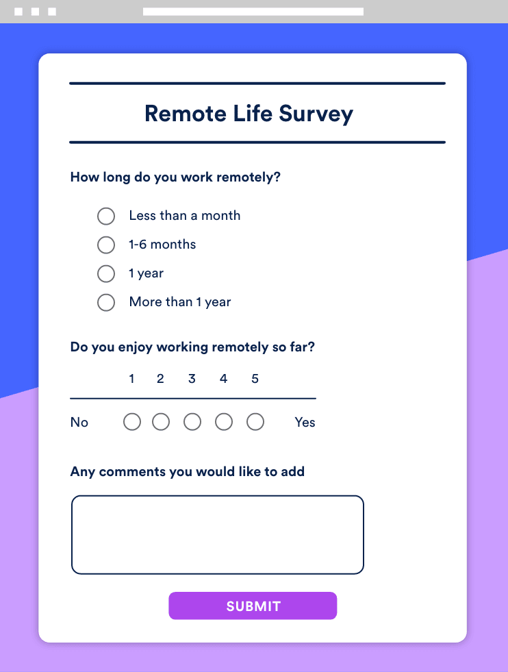 Remote Life Survey