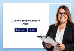 Custom Simple Order AI Agent Template Thumbnail Image