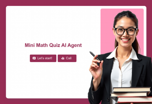 Mini Math Quiz AI Agent Template Thumbnail Image