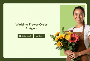 Wedding Flower Order AI Agent Template Thumbnail Image