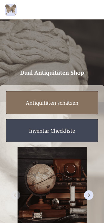 Antiquitäten Schätzung App Template