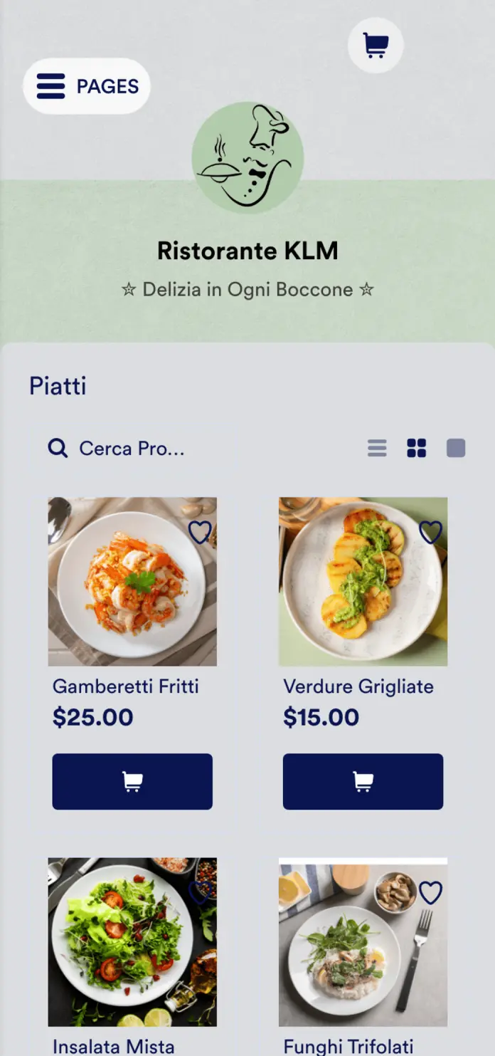 App Menù Ristorante