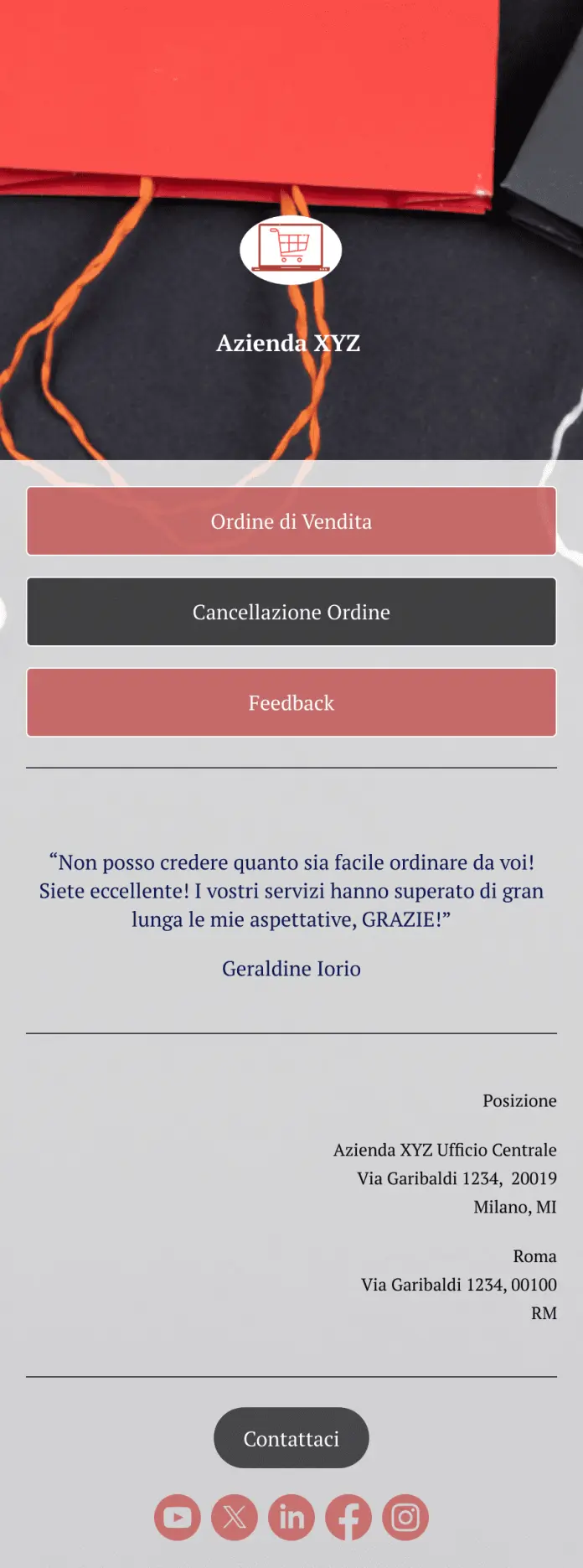 App per Ordini di Vendita