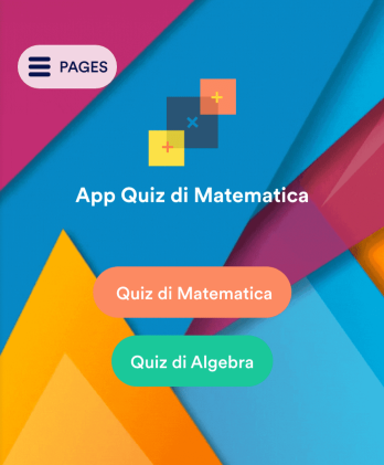 App Quiz di Matematica Template