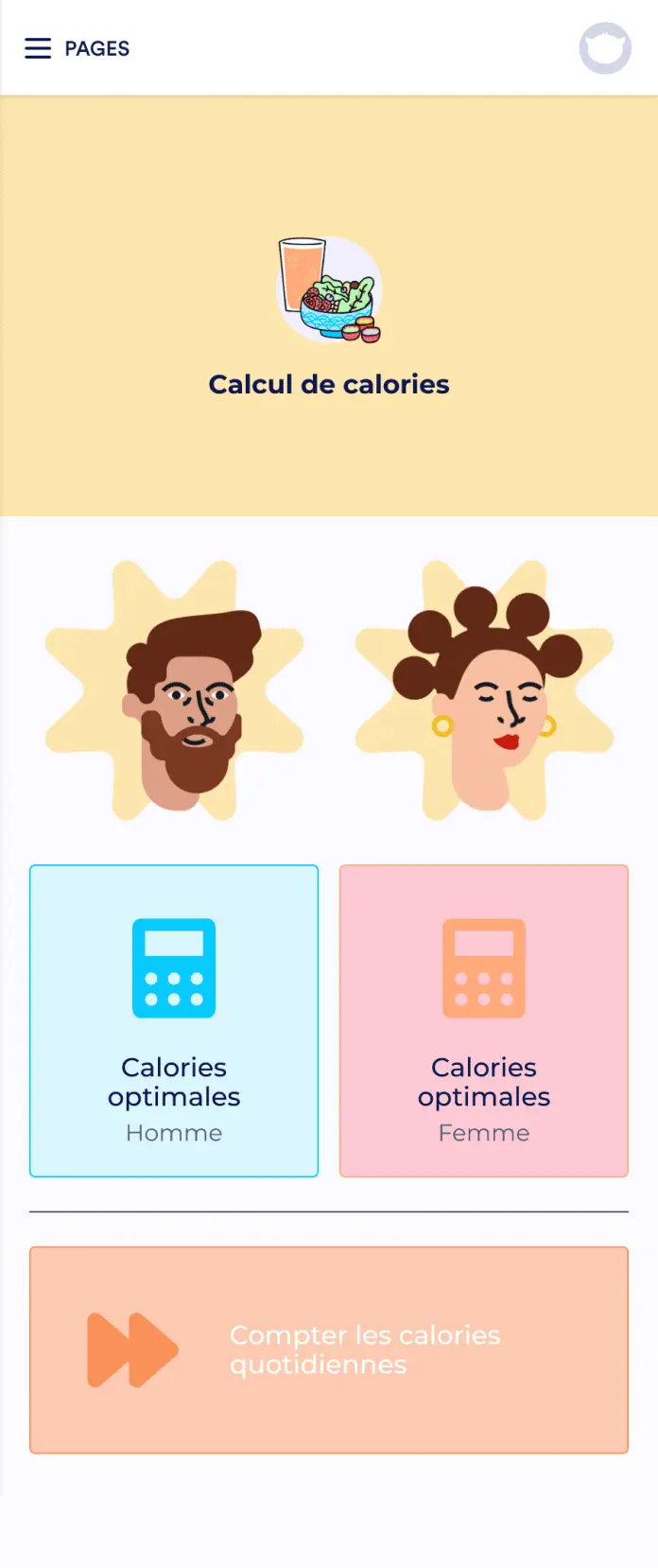 Application de calcul de calories