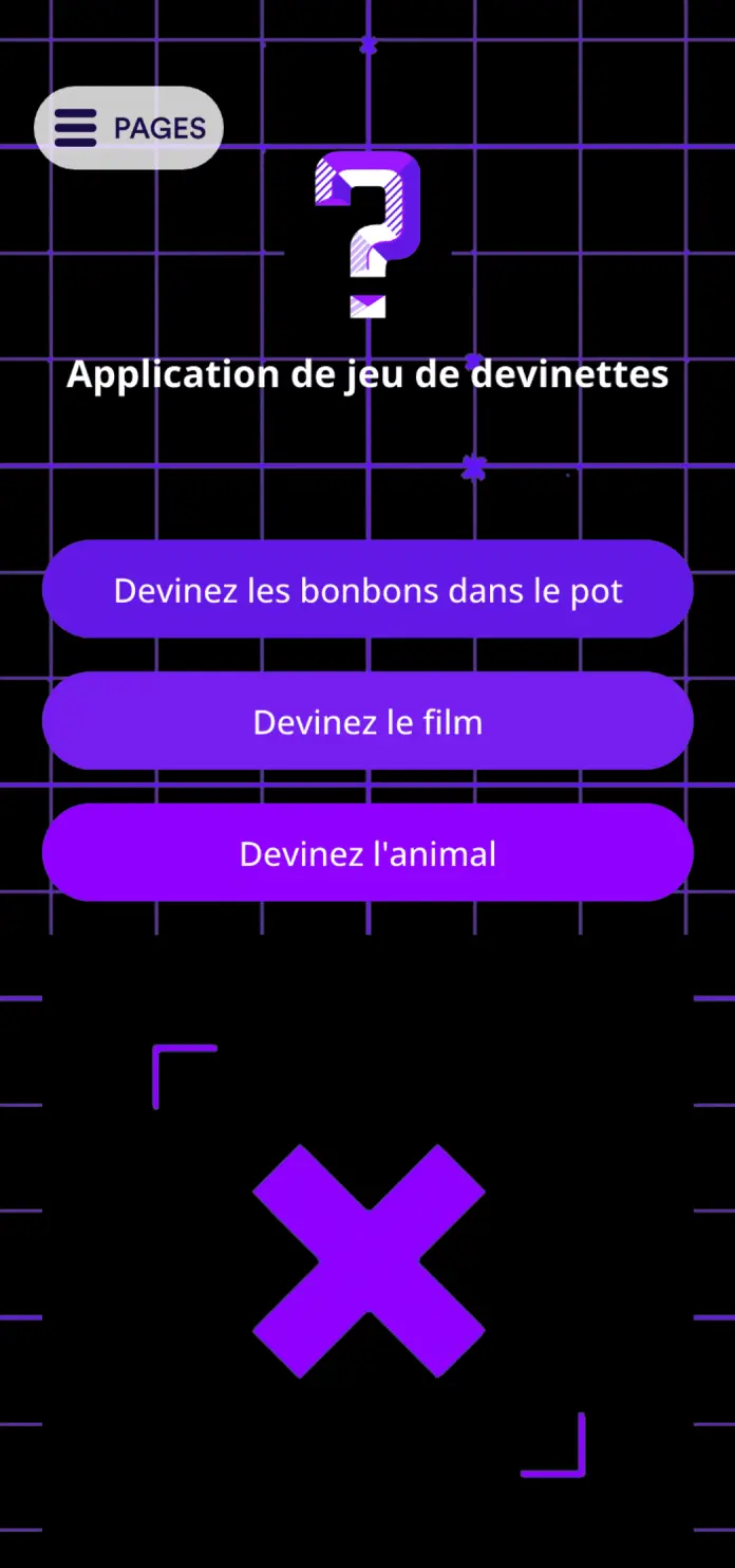 Application de jeu de devinette