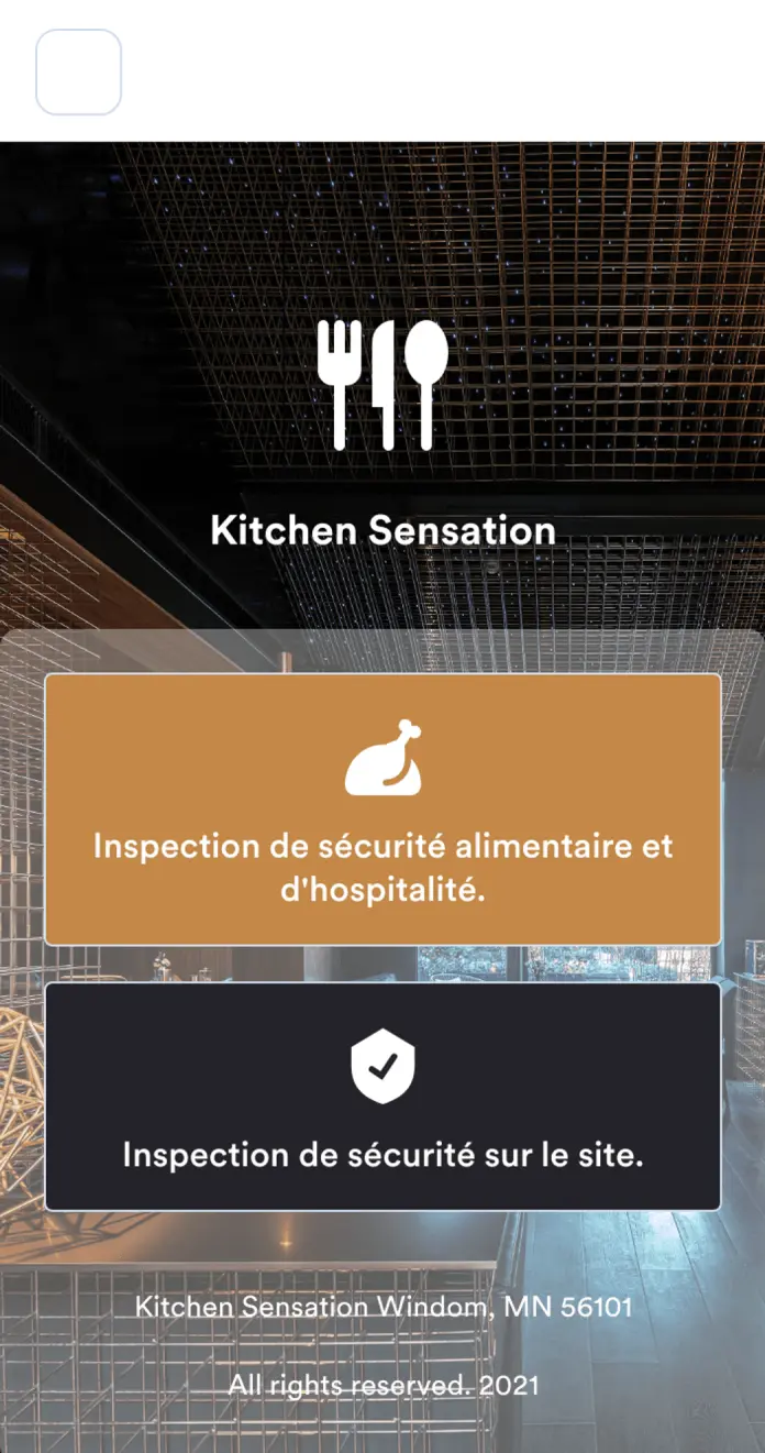 Application d'inspection de restaurant