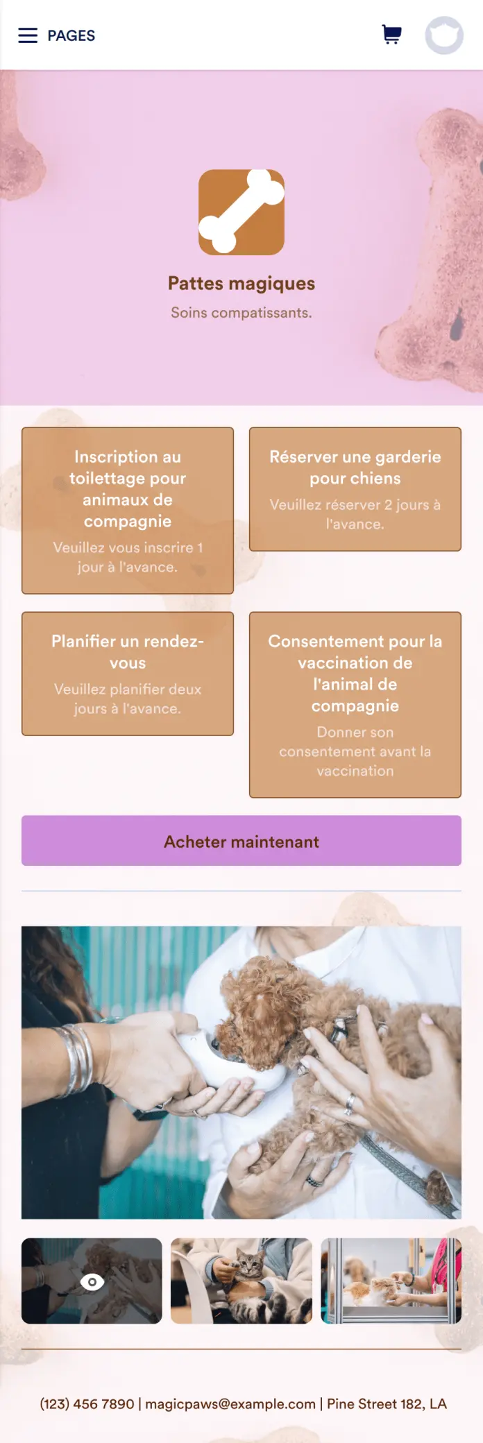 Application vétérinaire