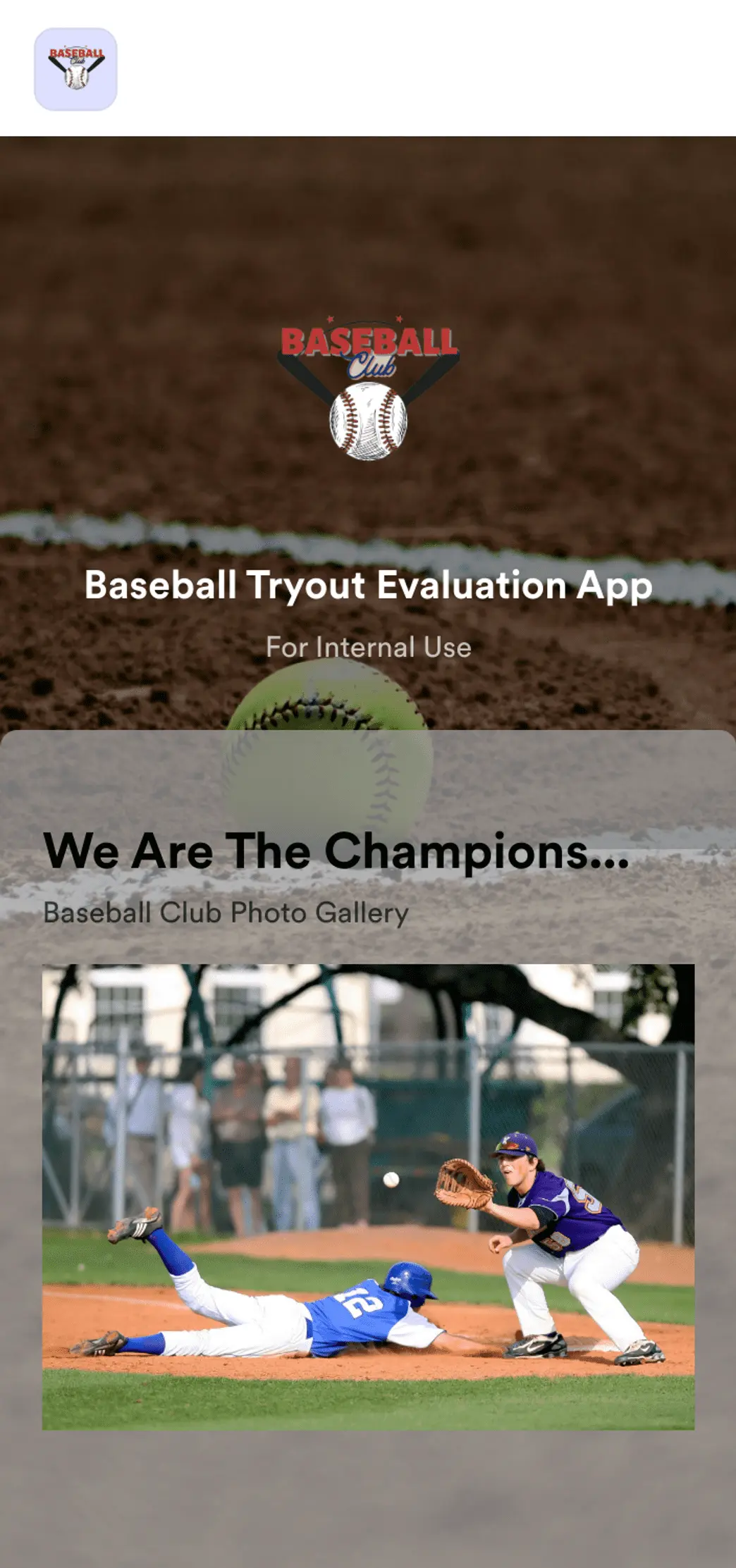 Baseball Tryout Evaluation App