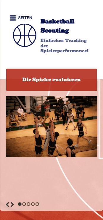Basketball Athleten Scouting App Template