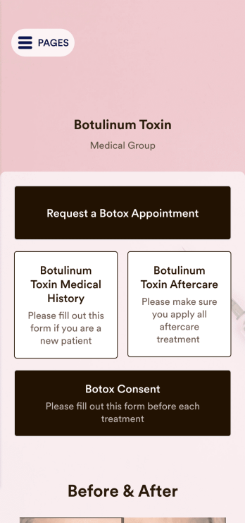 Botox App Template
