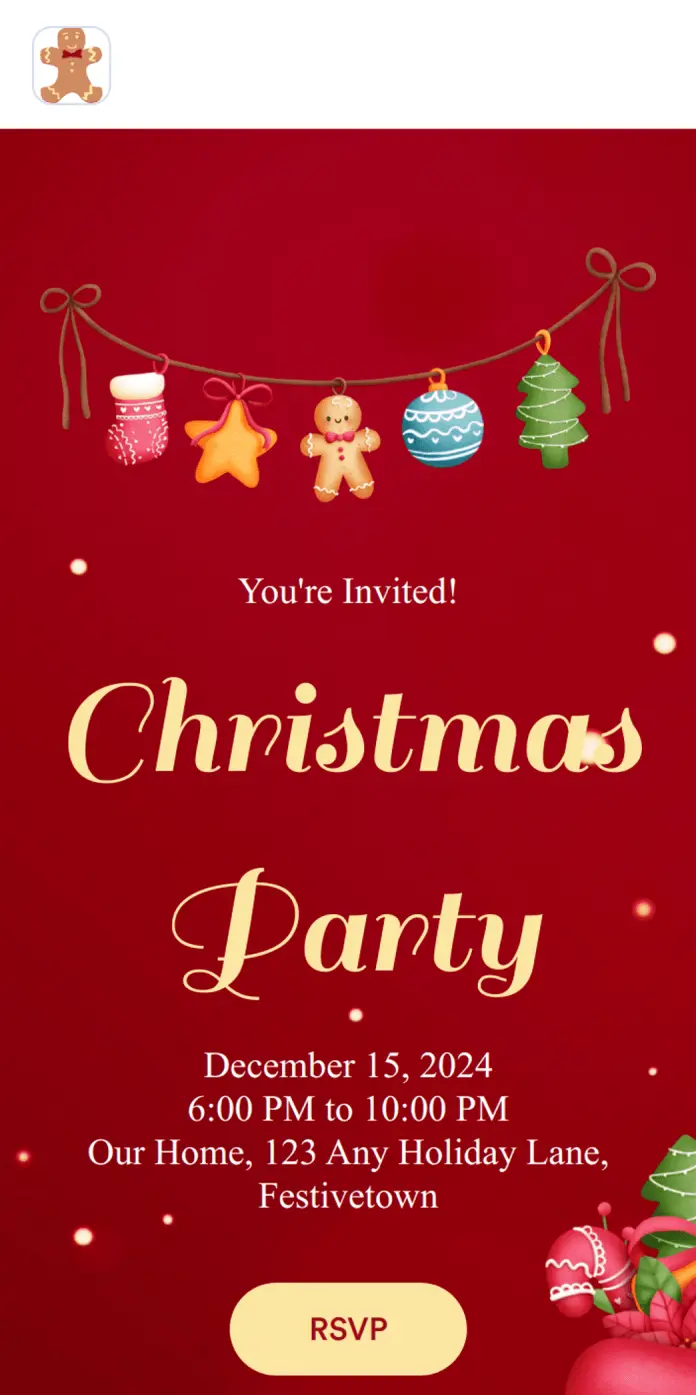 Christmas RSVP App