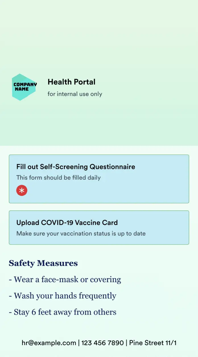 COVID 19 Screening App