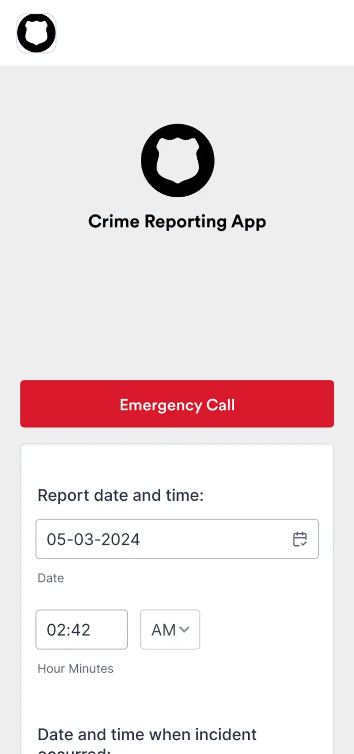 Crime Reporting App