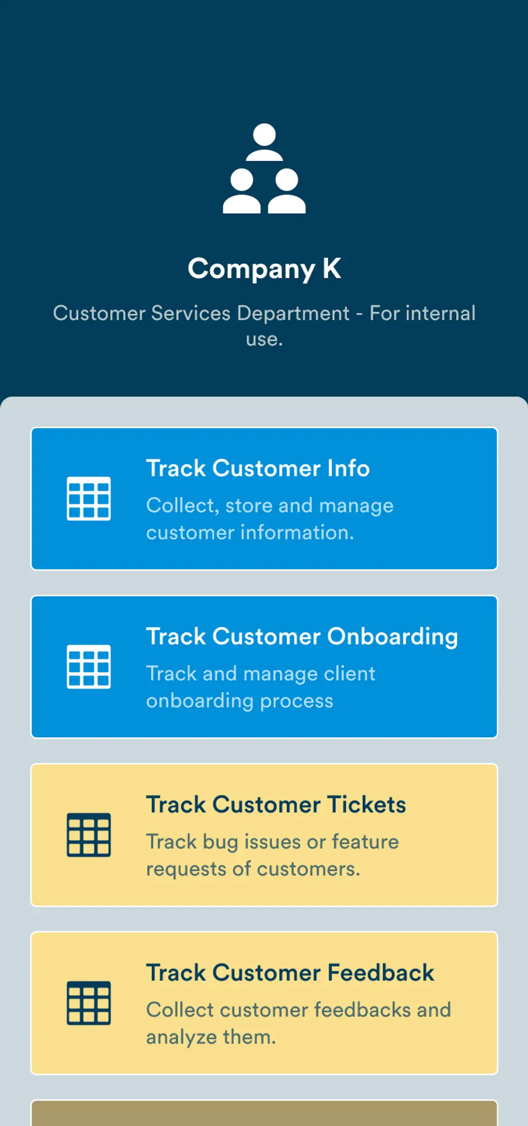 Customer Tracking App