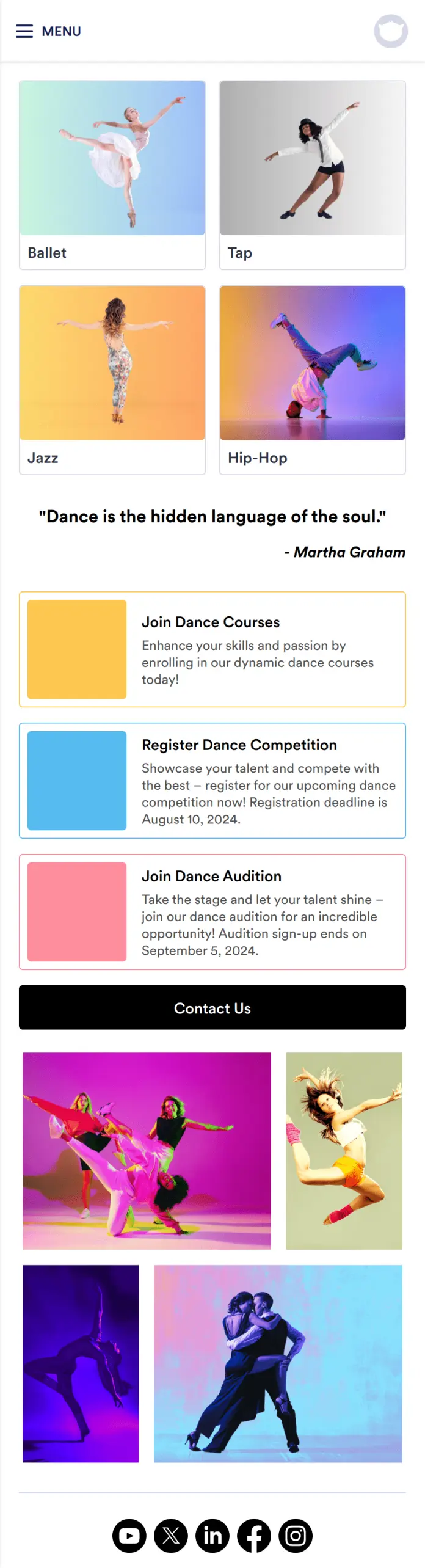 Dance Studio App