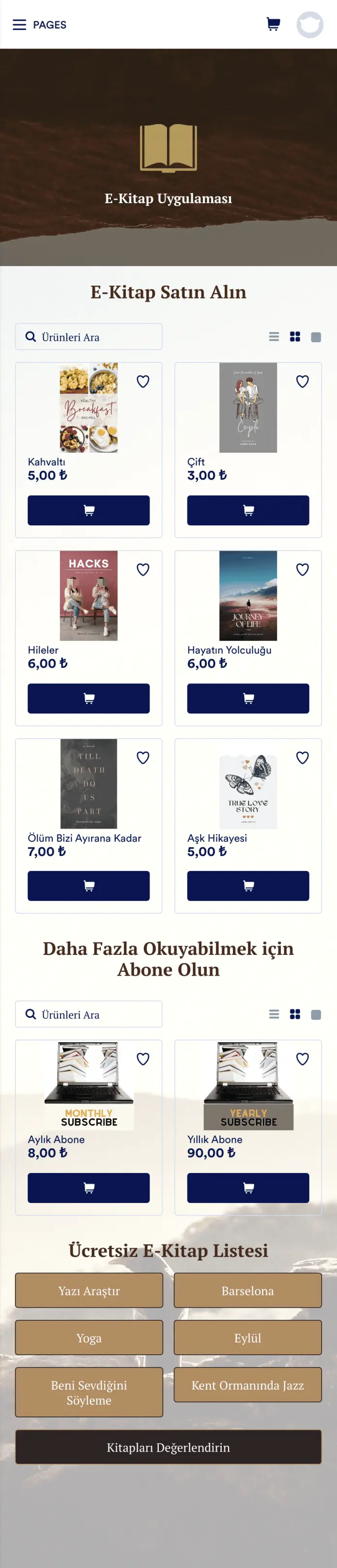 E Kitap Uygulaması