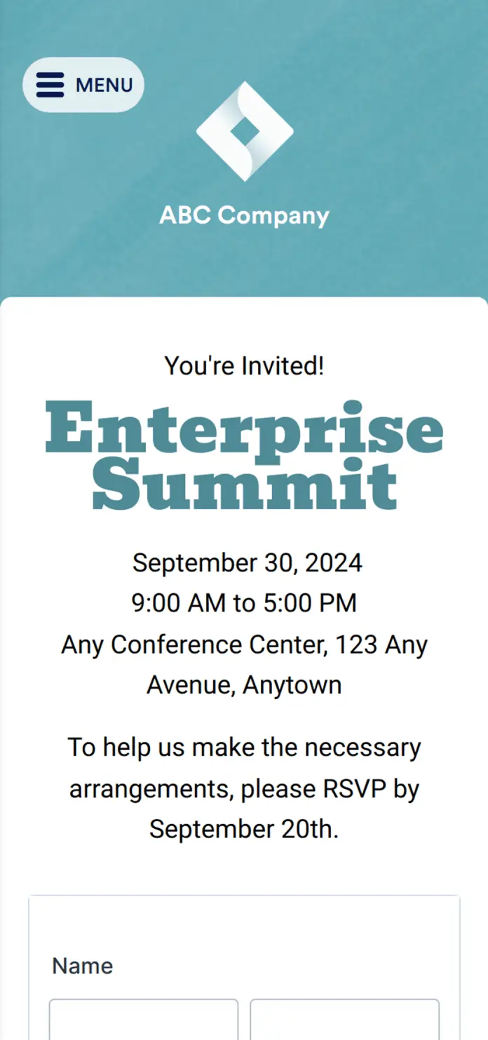 Enterprise Event RSVP App