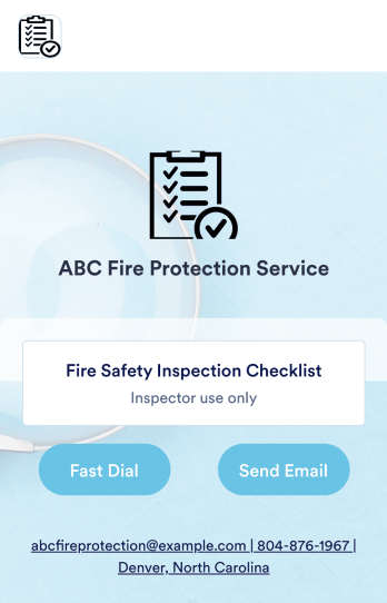 Fire Inspection App Template