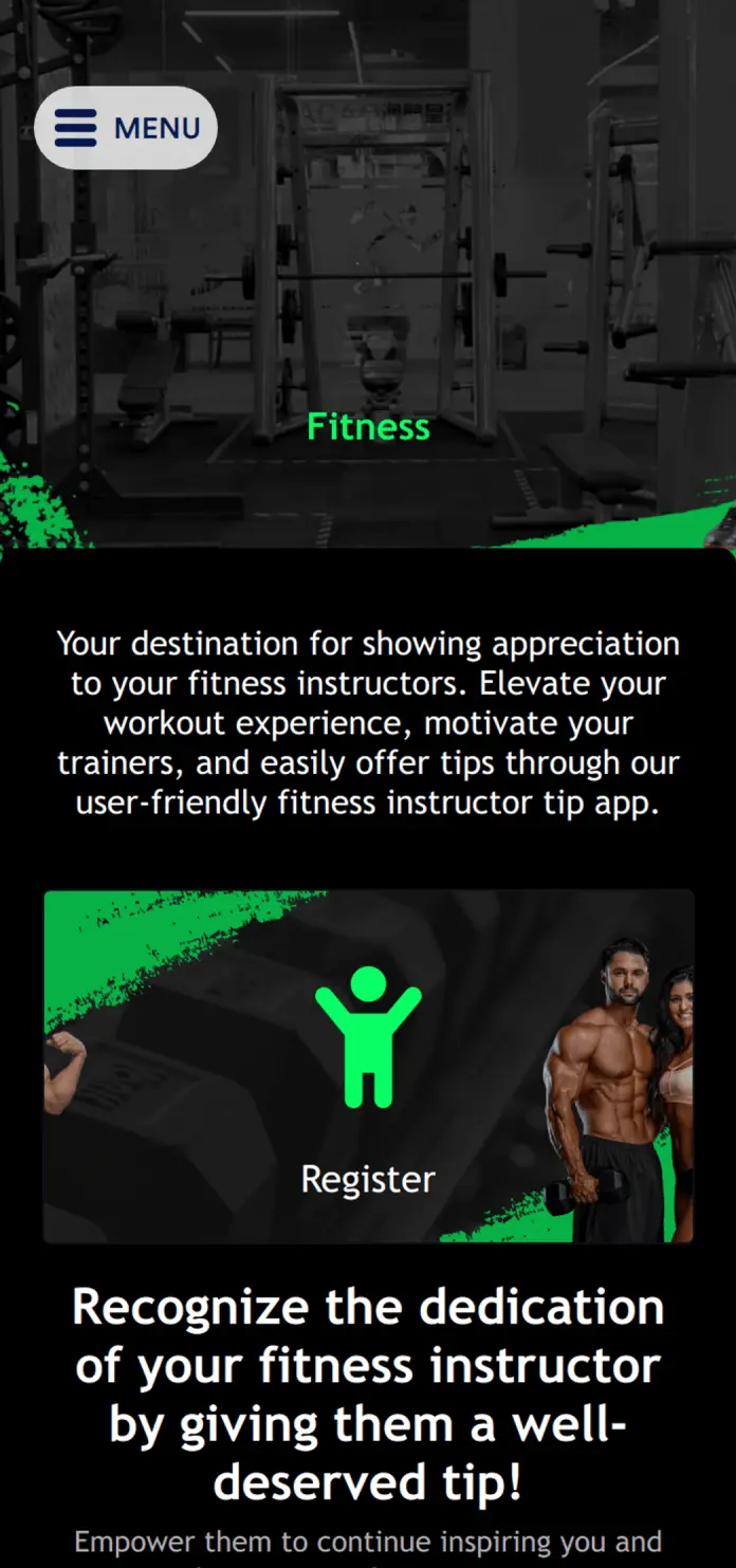 Fitness Instructor Tip App