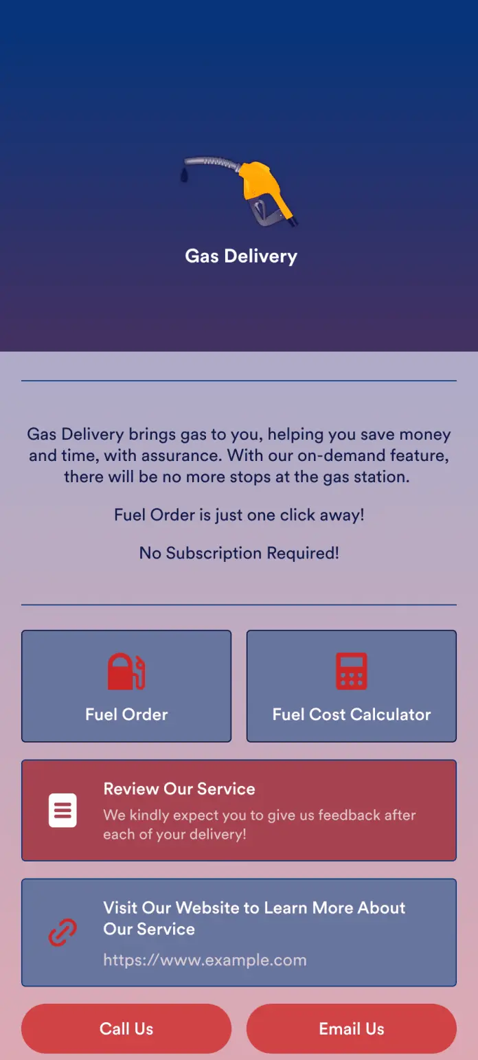 Gas Delivery App