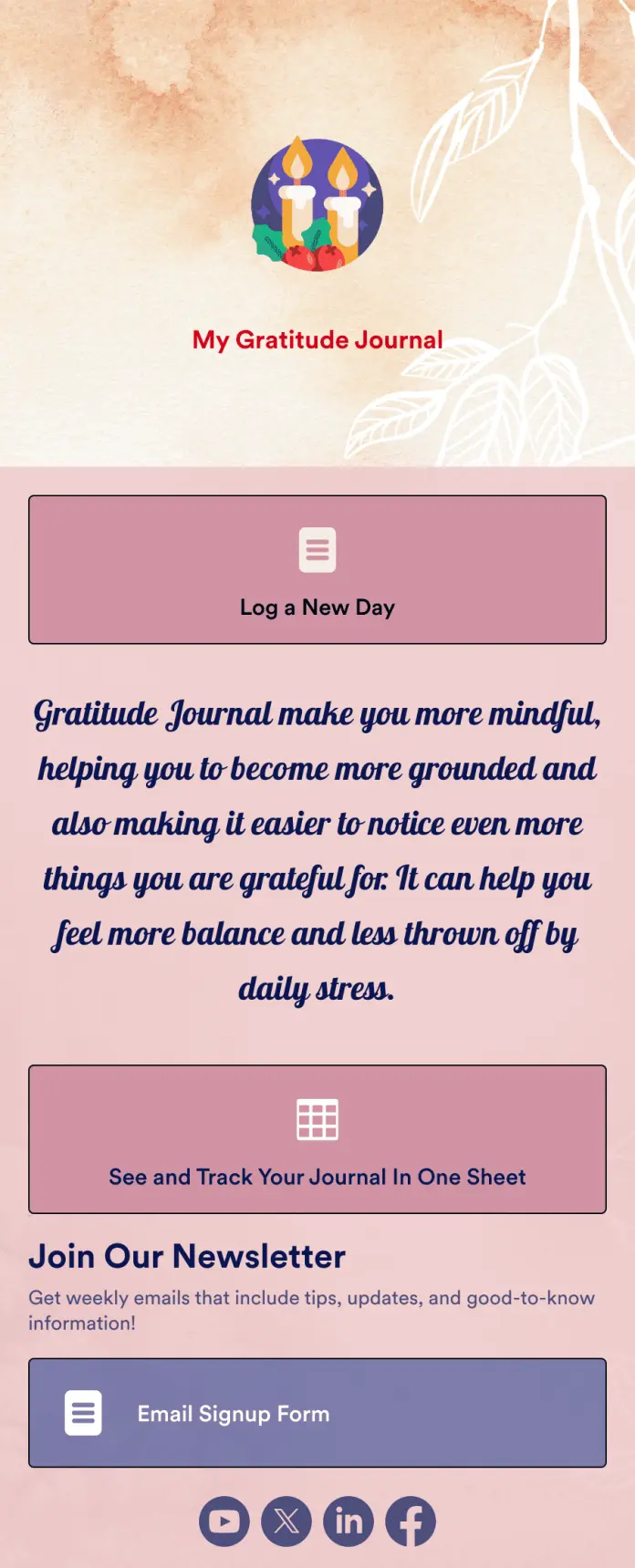 Gratitude Journal App