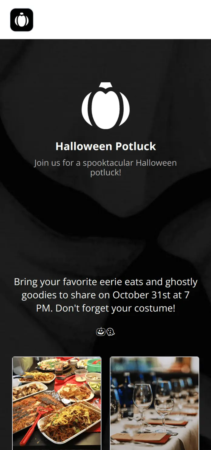 Halloween RSVP App