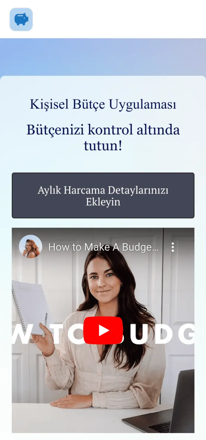 Kişisel Bütçe Uygulaması