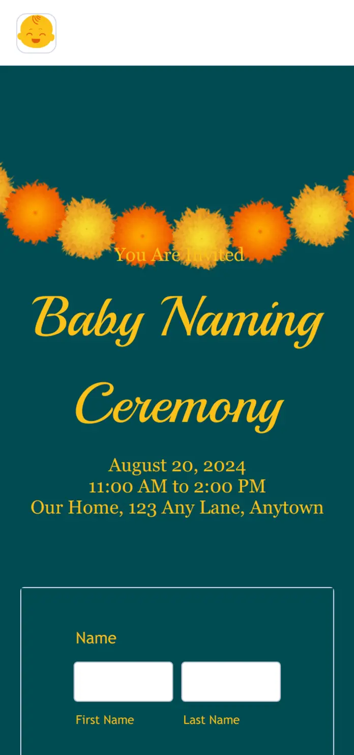 Naming Ceremony RSVP App