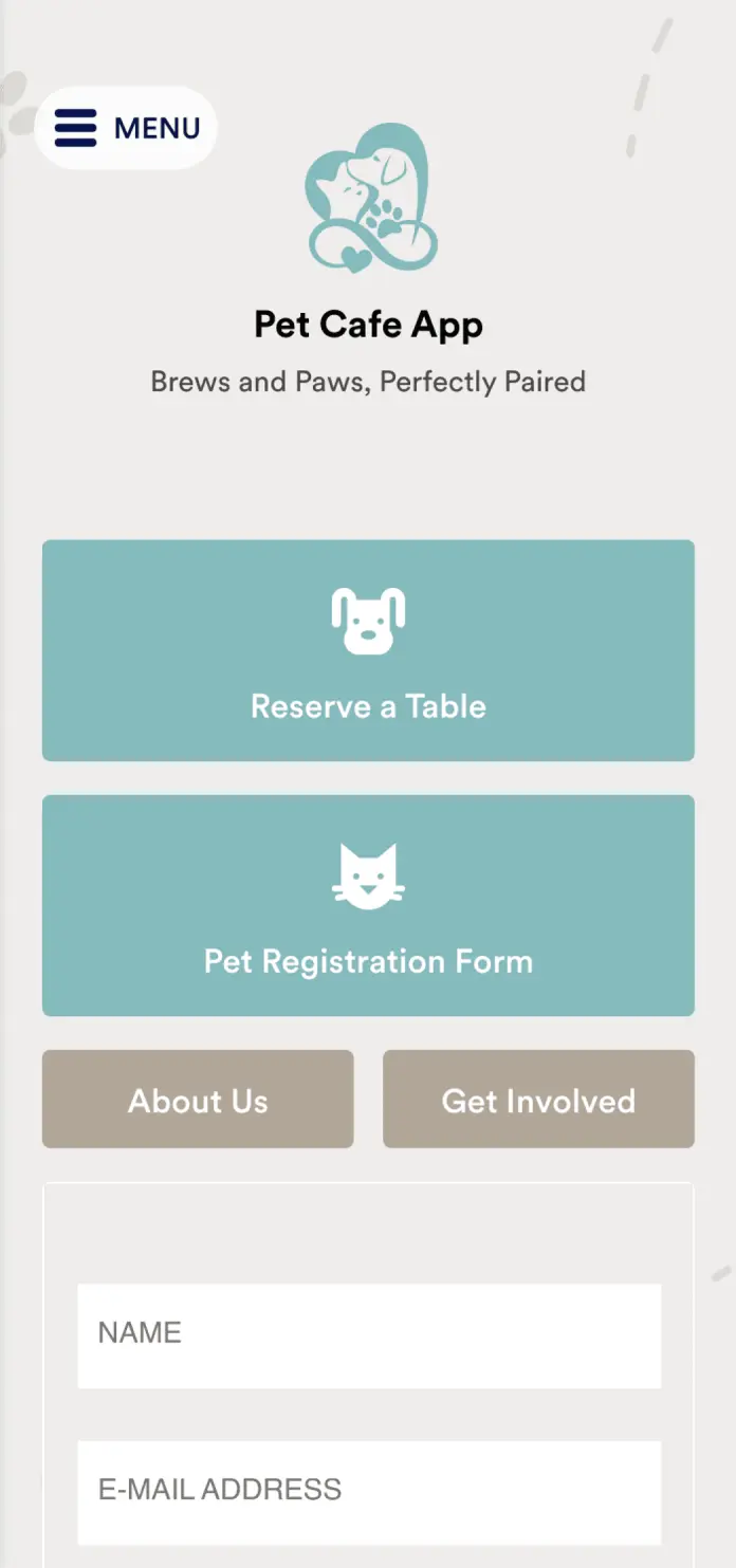 Pet Cafe App