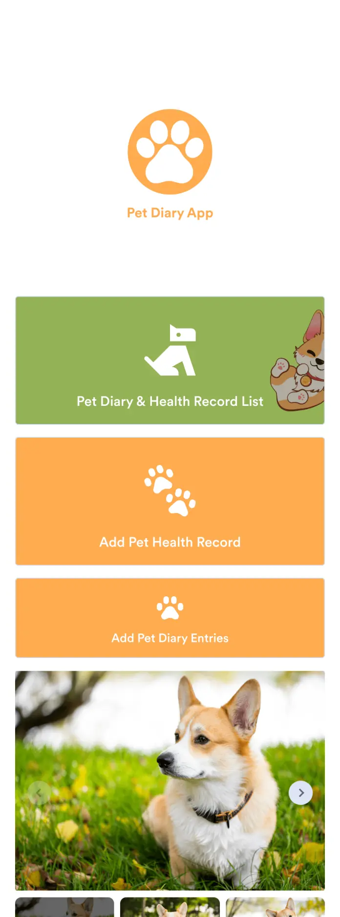 Pet Diary App