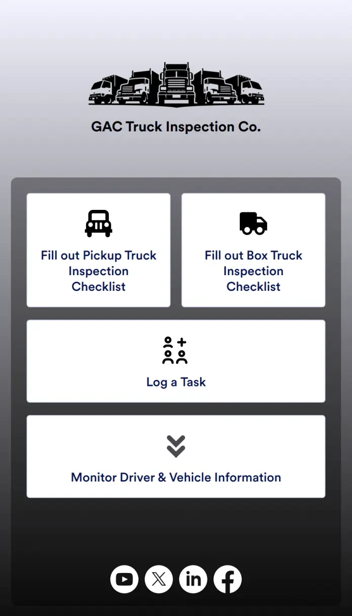 Pre Operational Truck Inspection App