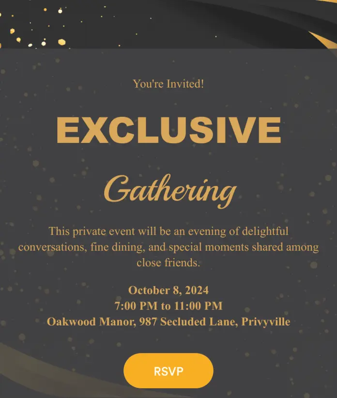 Private Event RSVP App