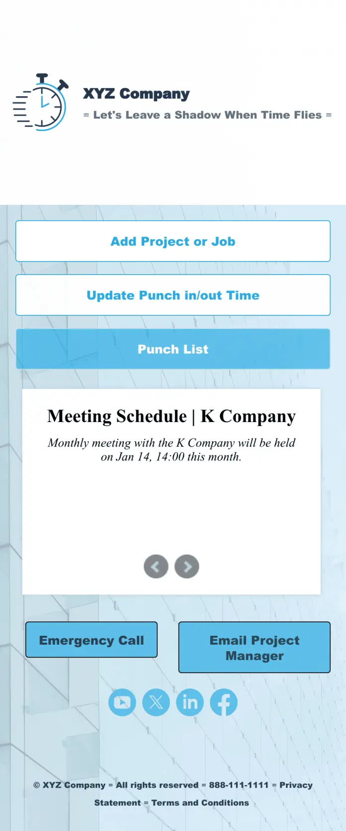 Punch In Out Timesheet App