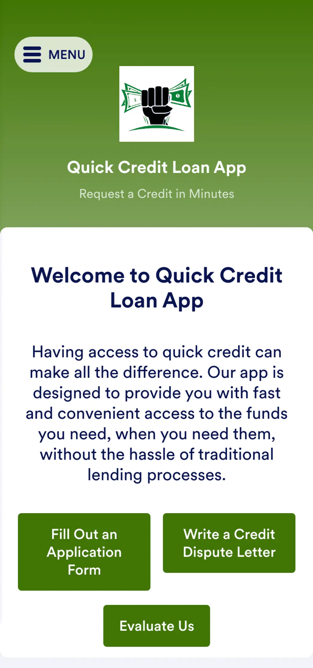 Quick Credit Loan App