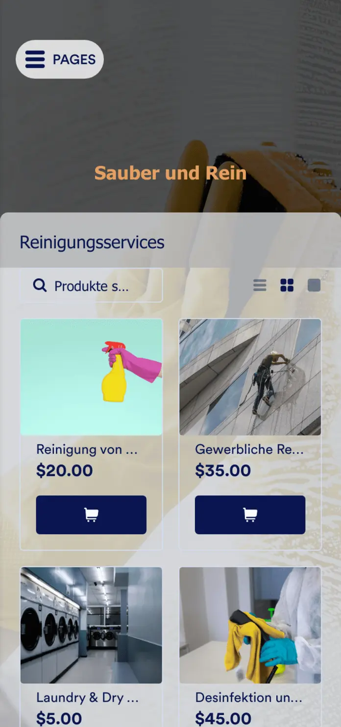 Reinigungsservice App