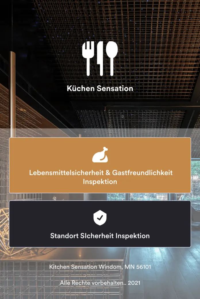 Restaurant Checkliste App