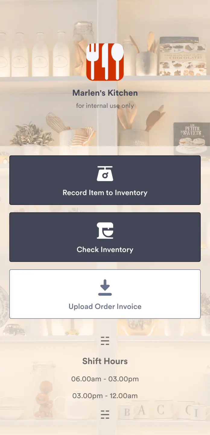 Restaurant Food Inventory App