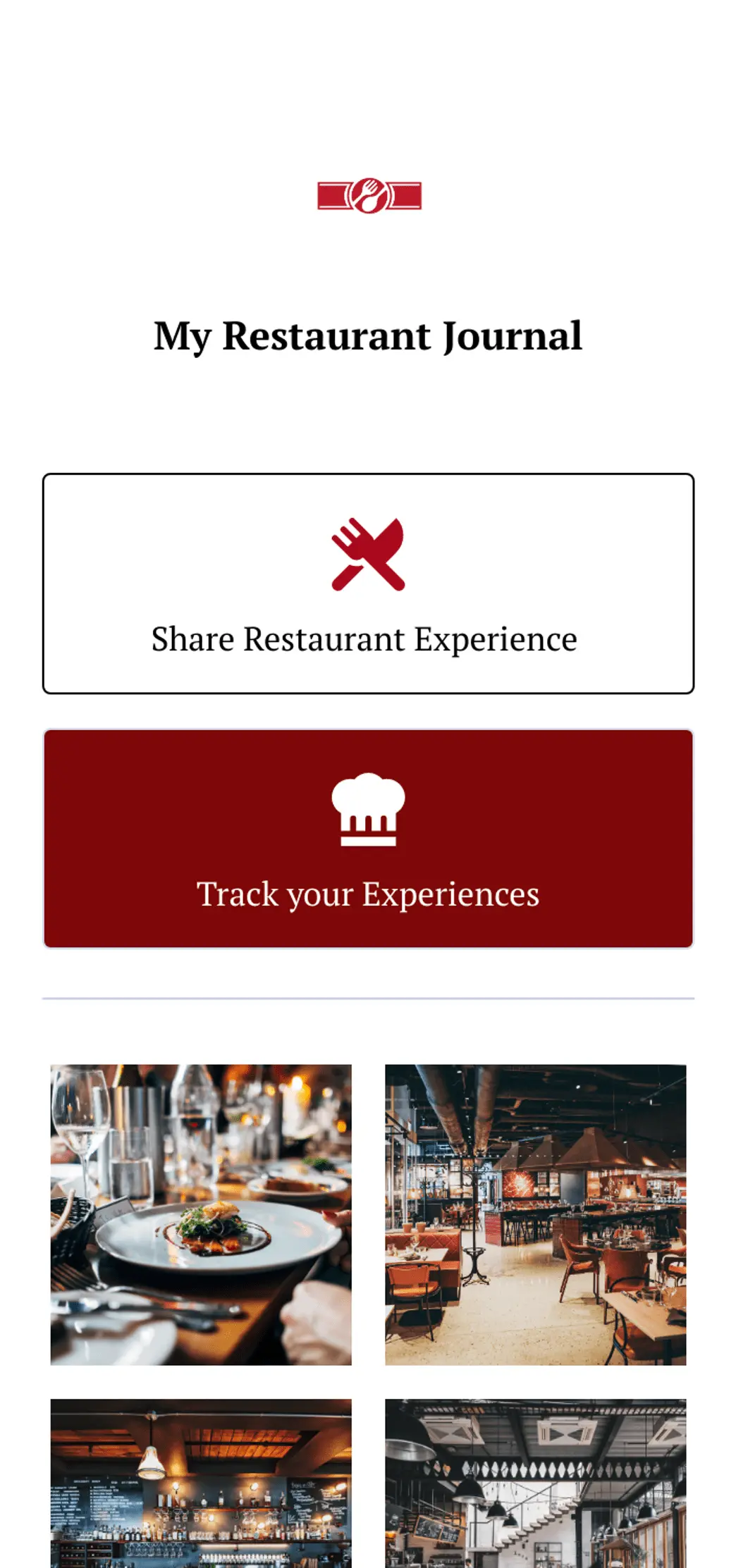 Restaurant Journal App