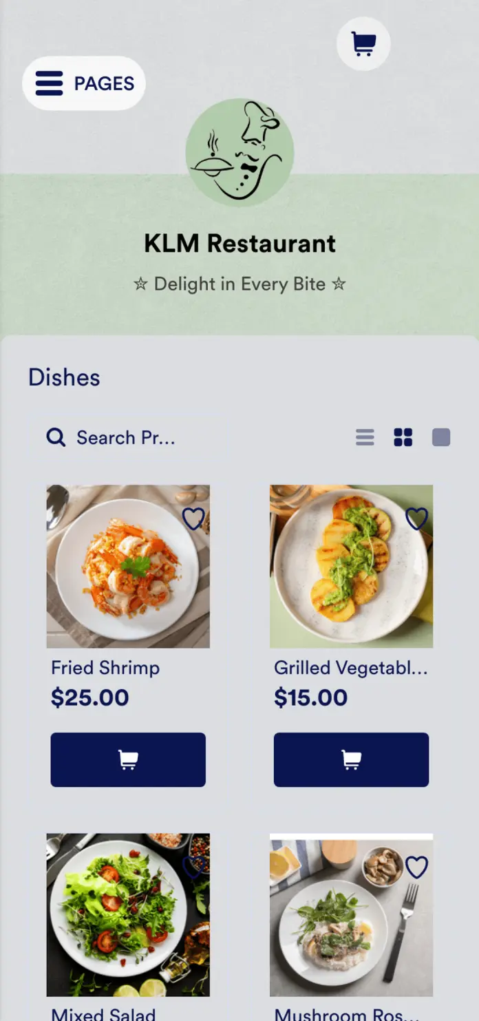 Restaurant Menu App