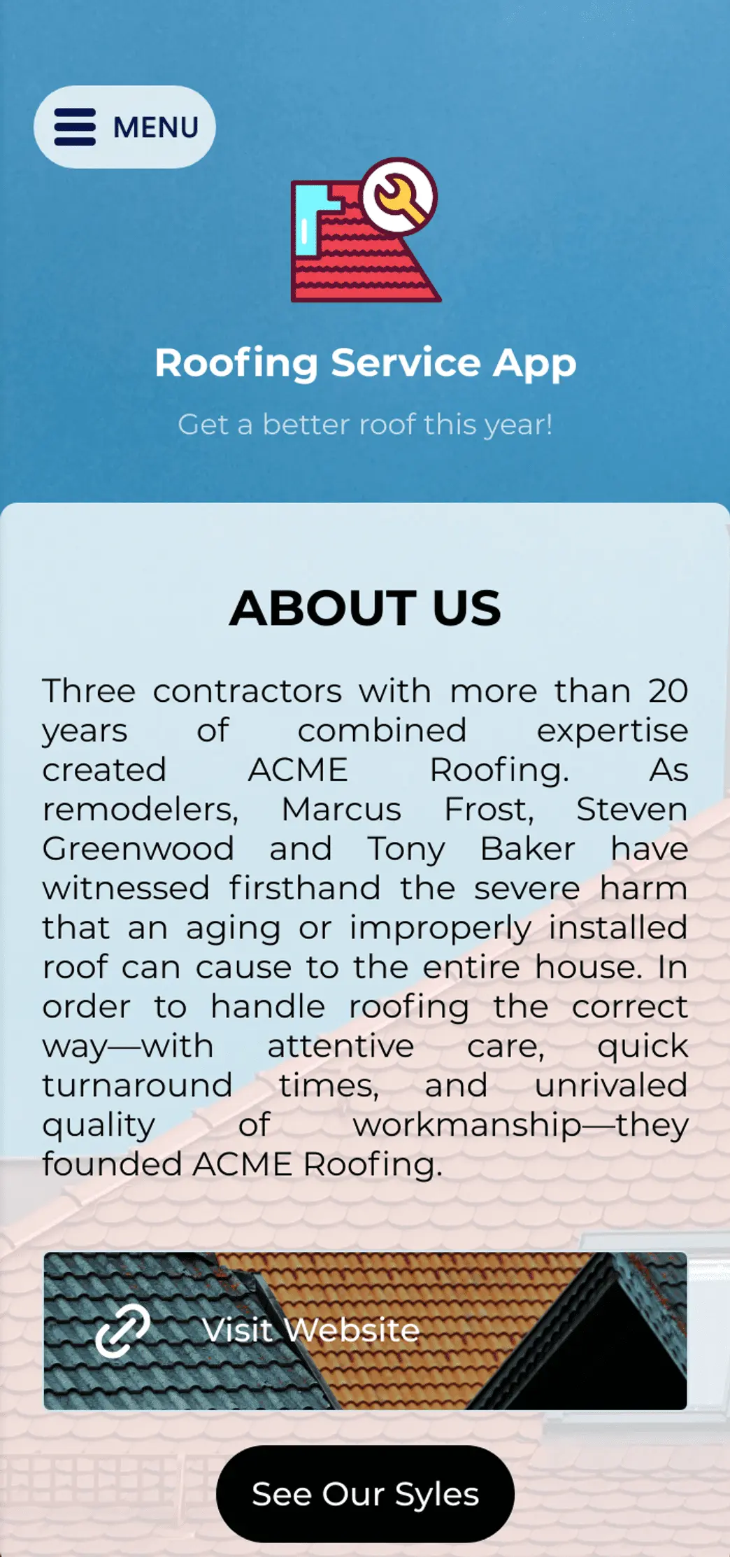Roofing Service App