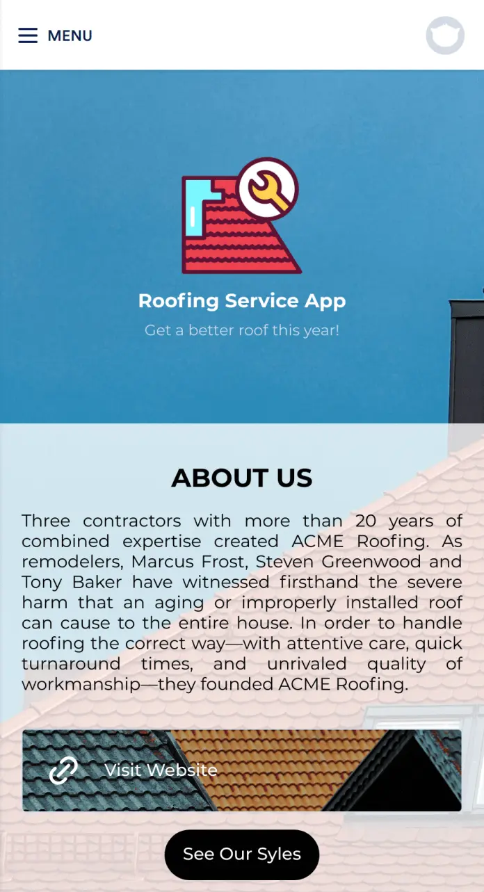 Roofing Service App