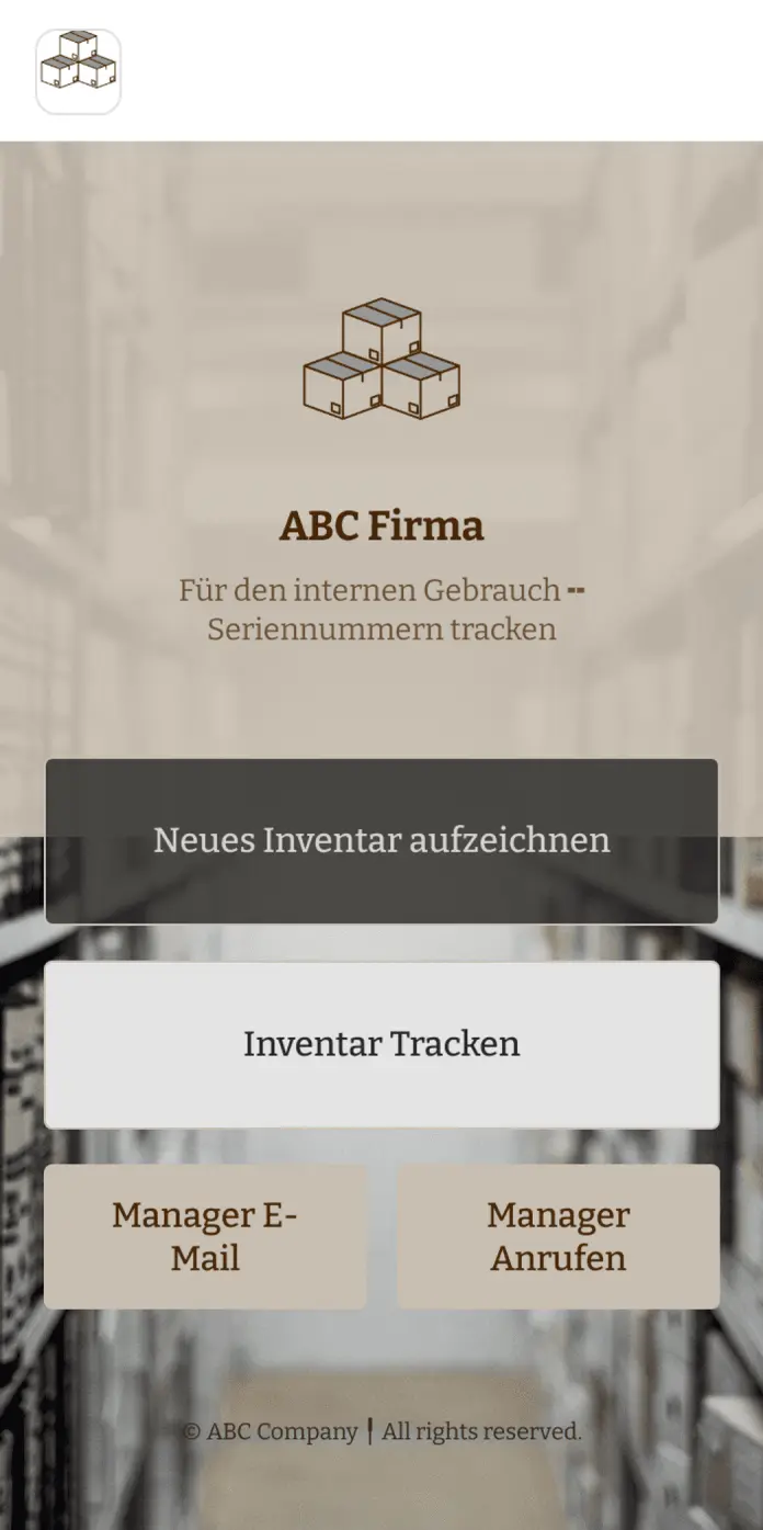 Seriennummer Tracking App