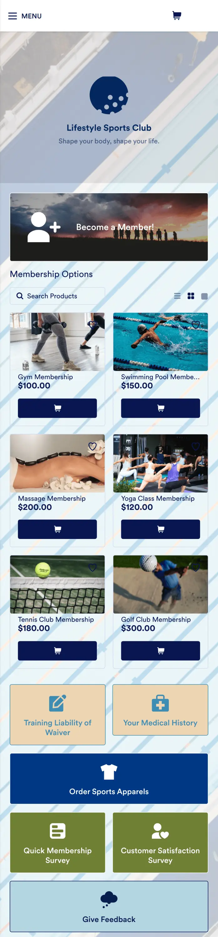 Sports Club App