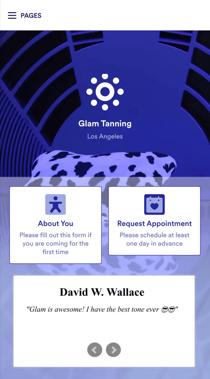 Tanning Salon App