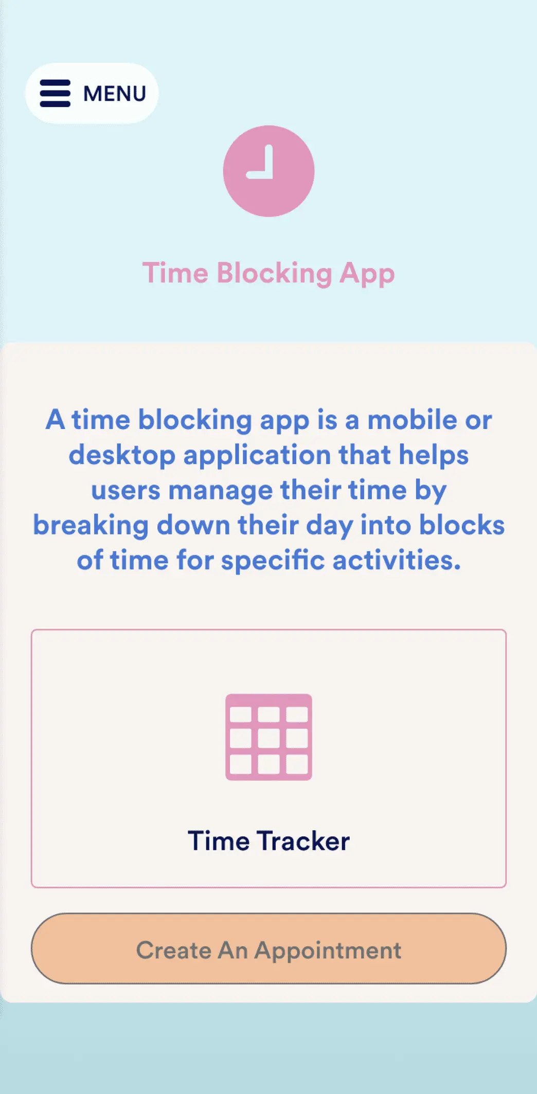 Time Blocking App