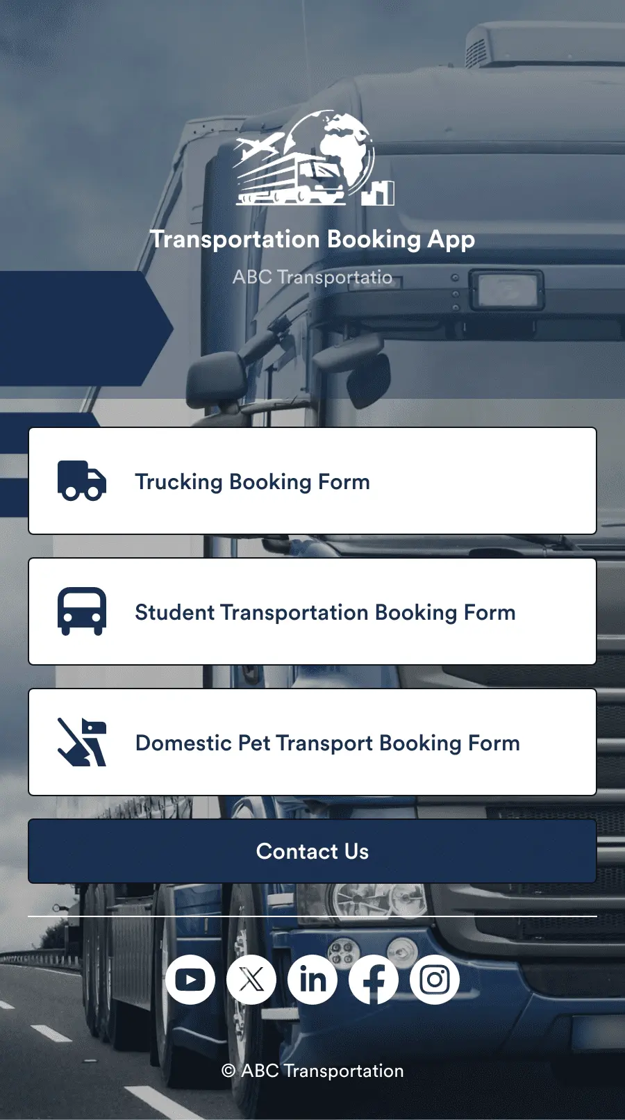 Transportation Booking App Template | Jotform